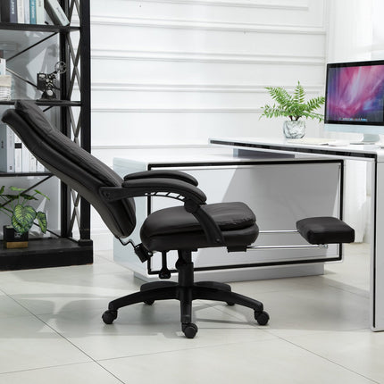 Ergonomické manažerské otočné křeslo s podnožkou, hnědá