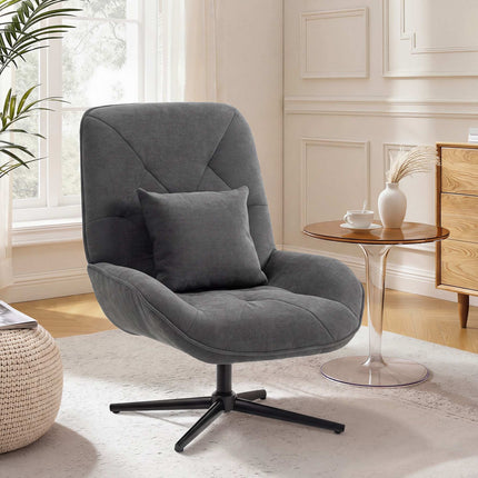 Swivel Recliner Chair, Chenille Fabric, 360 Rotation