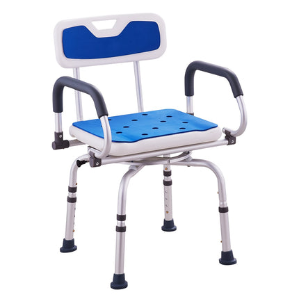Swivel Shower Chair 360, Adjustable Height, 400 lb Capacity