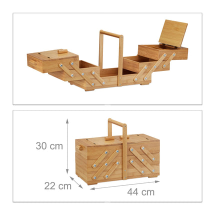 Sybox bambusový XXL mnoho přihrádek