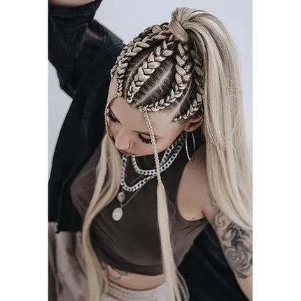 Syntetické vlasové copánky blond Soulima 23556