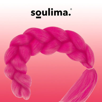 Synthetic hair braids - dark pink
