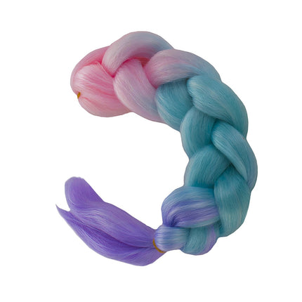 Syntetické vlasové copánky ombre růžová/ni/f W10341