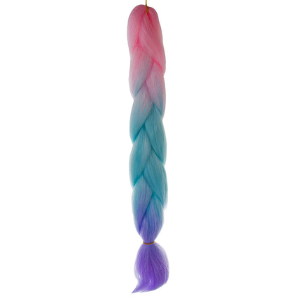 Syntetické vlasové copánky ombre růžová/ni/f W10341