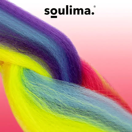 Syntetické vlasové copánky duhové Soulima 23571