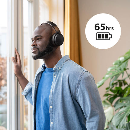 TAH5209BK Bezdrátová sluchátka over-ear, vynikající pohodlí, dobrý zvuk a až 65h přehrávání. Černá.