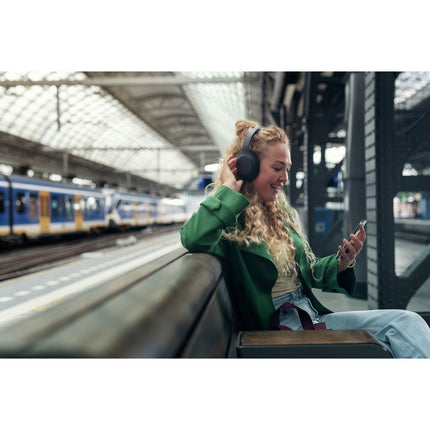 TAH8506BK Bezdrátová sluchátka, Noise Canceling Pro, elegantní styl. Až 60 hodin přehrávání. Černá.