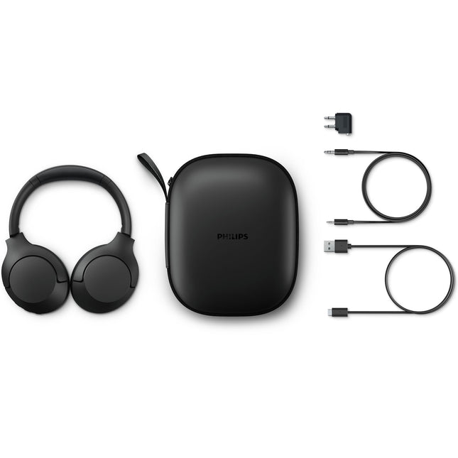 TAH8506BK Bezdrátová sluchátka, Noise Canceling Pro, elegantní styl. Až 60 hodin přehrávání. Černá.