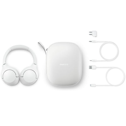 TAH8506WT Bezdrátová sluchátka, Noise Canceling Pro, elegantní styl. Až 60 hodin přehrávání. Bílá.