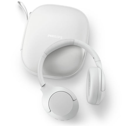 TAH8506WT Bezdrátová sluchátka, Noise Canceling Pro, elegantní styl. Až 60 hodin přehrávání. Bílá.