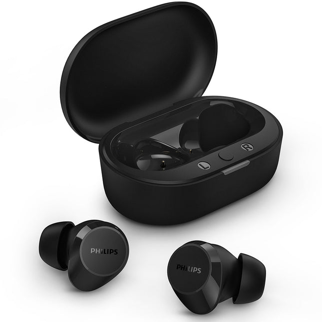 TAT1209BK True Wireless sluchátka. Malá a pohodlná. 6+18 hodin přehrávání. Třída IPX4. Černá.