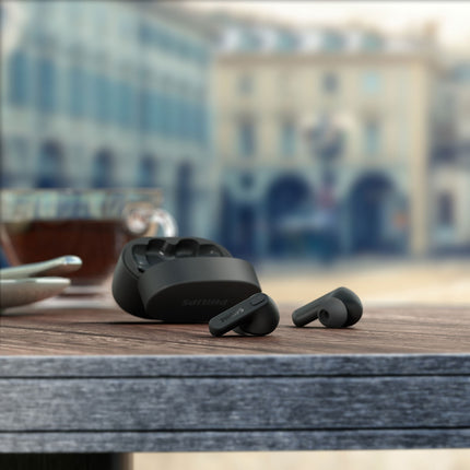 TAT2206BK True Wireless sluchátka, třída IPX4 (odolná proti stříkající vodě a potu) 6+18 hodin přehrávání. Černá.