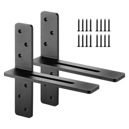 T-Shaped Floating Shelf Brackets, 12 in, 2 Pack, 200 lb