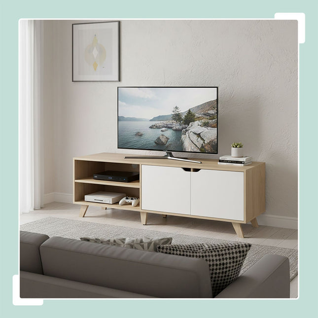 TV Cabinet, 6 Compartments, Fits TVs Up to 60 Inches