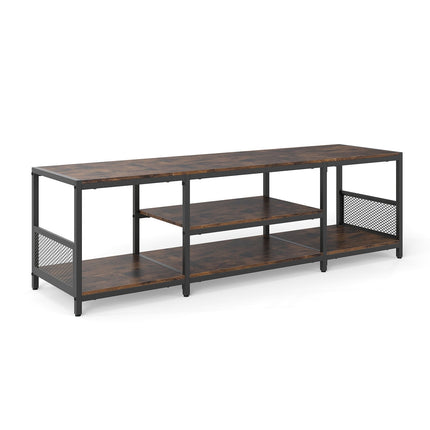 TV stolek pro 65palcové televizory, industriální styl, kovový rám