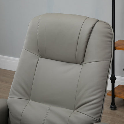 Lehátko, elektrický sklon 145°, syntetická kůže, šedá