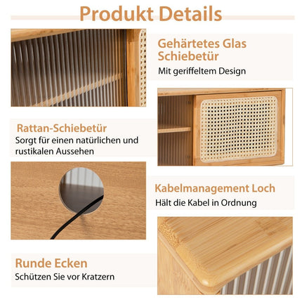 TV skříňka moderní TV stolek pro televizory do 55 palců 120,5 x 31 x 45,5 cm přírodní