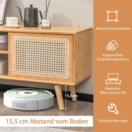 TV skříňka moderní TV stolek pro televizory do 55 palců 120,5 x 31 x 45,5 cm přírodní