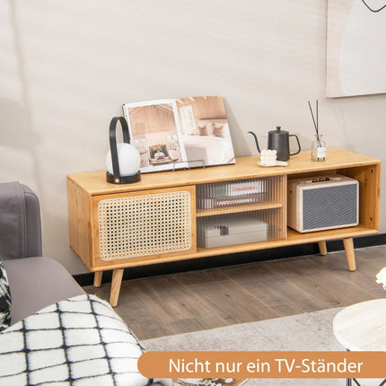TV skříňka moderní TV stolek pro televizory do 55 palců 120,5 x 31 x 45,5 cm přírodní