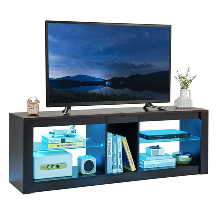 TV skříňka s LED osvětlením pro televizory do 65 palců. Moderní zábavní centrum