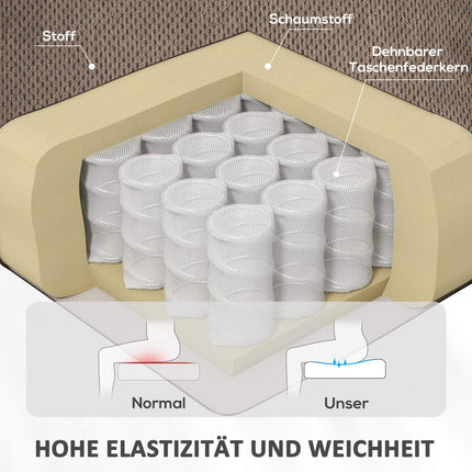 Elektrické polohovací křeslo s masáží a vyhříváním, světle hnědá