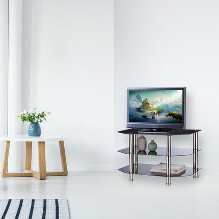 TV stůl černé sklo