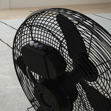 Elektrický stolní ventilátor, 3 rychlosti a naklápění 120°, černá