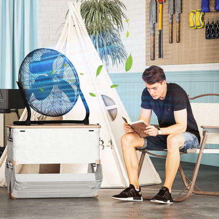 Elektrický stolní ventilátor, 3 rychlosti a naklápění 120°, černá