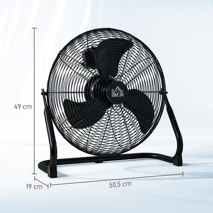 Elektrický stolní ventilátor, 3 rychlosti a naklápění 120°, černá