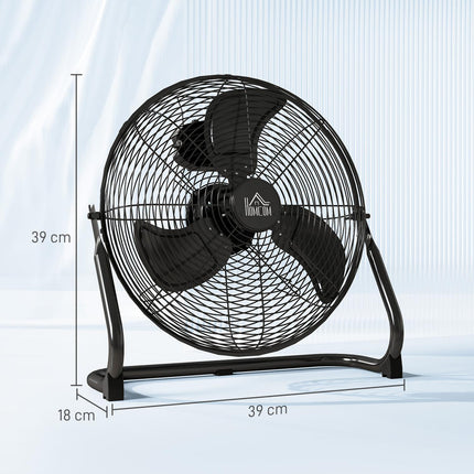 Elektrický stolní ventilátor, 4 rychlosti, nastavitelný úhel 120°, černá