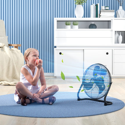 Elektrický stolní ventilátor, 4 rychlosti, nastavitelný úhel 120°, černá