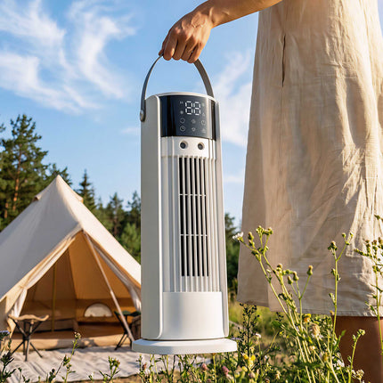 Stolní ventilátor s mlžením, 3 rychlosti, oscilace 90°, časovač