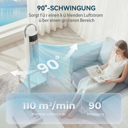 Stolní ventilátor s mlžením, 3 rychlosti, oscilace 90°, časovač