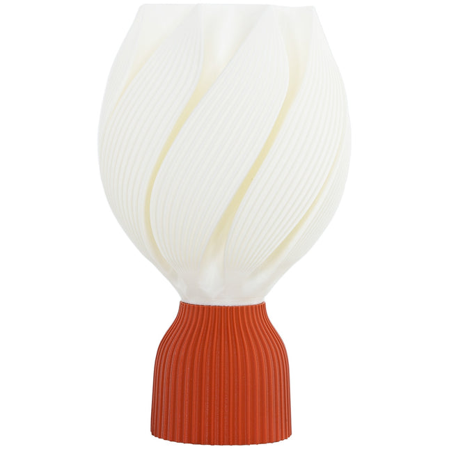 LED stolní lampa s 3D květinovým stínidlem, bílá