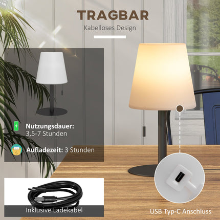USB dobíjecí LED stolní lampa, stmívatelná, do interiéru i exteriéru