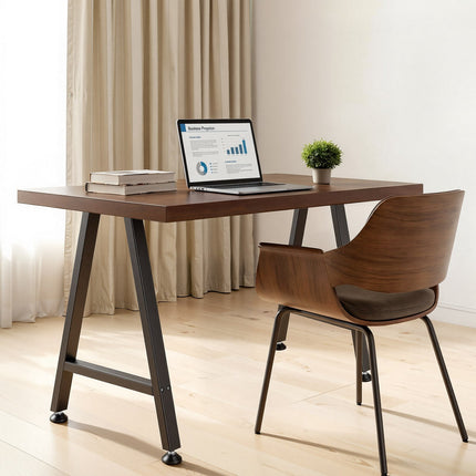 Table Legs, Trapezoid Steel, 740x550 mm, Black, 2-Pack