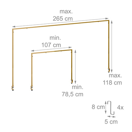 Table Rod Stand with Clamps for Balloons & Lights