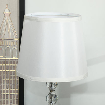 LED stolní lampa, krystal, USB nabíjecí, stříbrná, patice E27