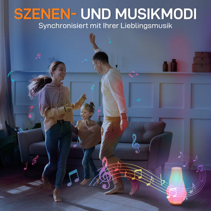 Chytrá LED stolní lampa - 3D květinový displej, stmívatelná, chytré ovládání