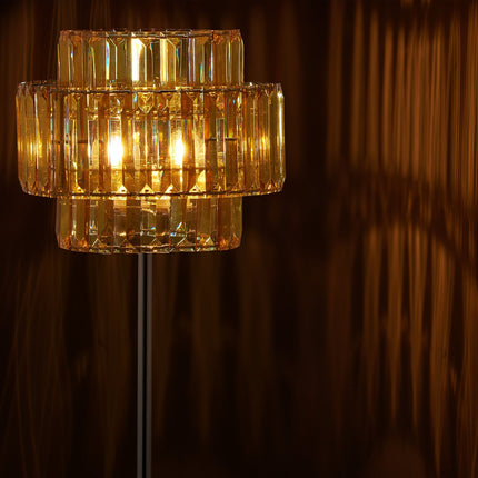 Stolní lampa krystal zlatá