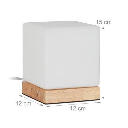 Stolní lampa ve tvaru krychle