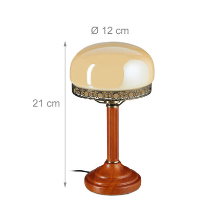 Stolní lampa v antickém stylu béžová