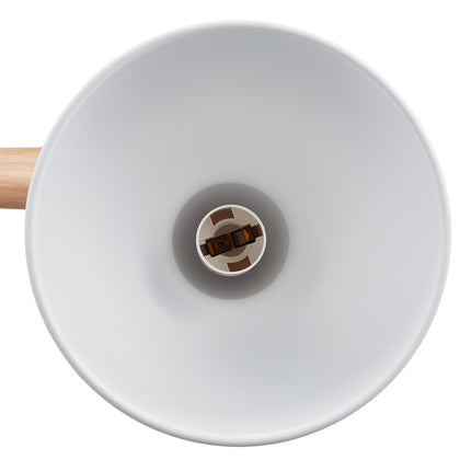 Stolní lampa ze dřeva a kovu