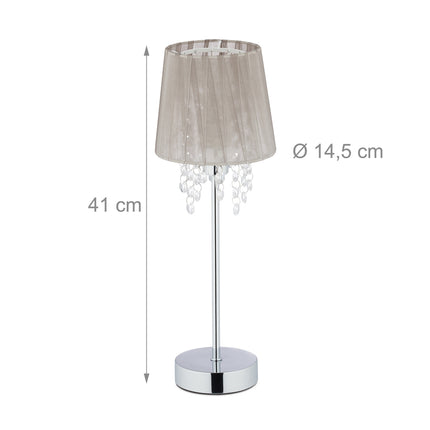 Stolní lampa organza krystal