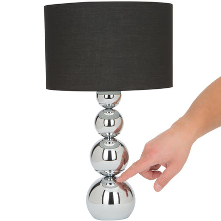 Stolní lampa dotyková a stmívatelná L černá