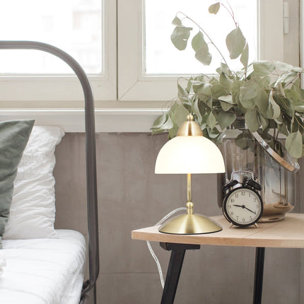 Stolní lampa s dotykovou funkcí skleněné stínítko