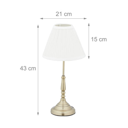 Tischlampe weiß gold