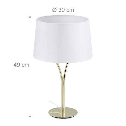 Table lamp with fabric shade