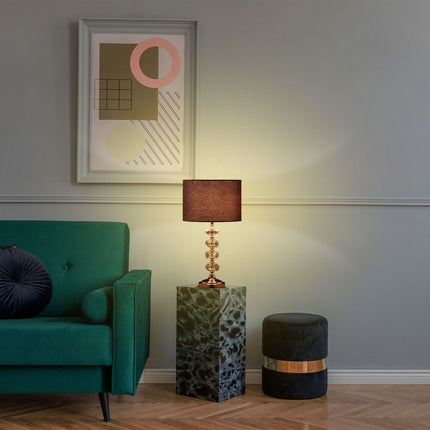 Stolní lampa se sametovým stínítkem
