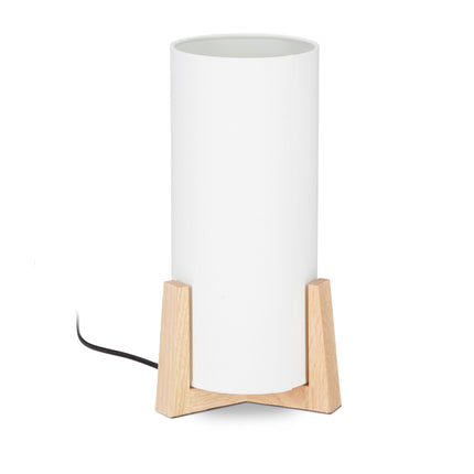 Stolní lampa s dřevěnou podstavou